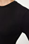 Siyah Bisiklet Yaka Slim/Vücuda Oturan Örme Body TWOAW25BD00014 - 4