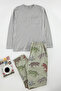 Gray Regular Fit Tiger Pattern Couple/Double Knitted Pajama Set Tmnaw25Pt00051 - 7