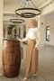 Women's Linen Blended Blouse Skirt Bottom Top Set - 2