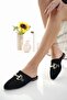Women's Daily Slippers Black Stylish Comfortable Guest Dowry House Slippers - 4