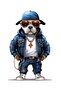 Ironical Style Pitbull Sticker Car, Motorcycle, Helmet, Laptop, Glass Sticker 13X8 cm