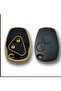 Clio 3 Dacia Duster 2 Button Nano Key Case Cover Black Gold Gold Color - 2