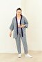 Navy Patterned Kimono - 4