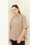 Orange Plaid Hooded Blouse - 4