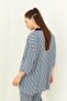 Navy Patterned Kimono - 5