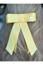 Trend Fashion Luxury Design Layered Long Pendant Tail Ribbon Bow Automatic Buckle Yellow - 2