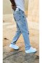 Men's Blue Ripped Detailed Baggy Jeans Trousers - 2