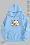 Unisex Hoodie Long Sleeve Bubu Dudu Printed Hooded Sweatshirt Oversize Cotton - 6