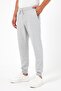 Thick Gray Men's Sweatpants Jogger with Back Pockets, Elastic Cuffs, Regular Fit, Without Pockets - 2