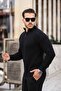 Selanik Half Zipper Sweater Black - 2