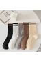 Set of 5 Winter Thick Soles Towel Braided Tennis Socks - 7