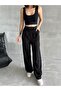 Lycra Palazzo Trousers with Wide Leg and Velcro Front - 5