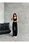 Lycra Palazzo Trousers with Wide Leg and Velcro Front