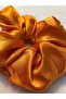 Orange Patterned Satin Bagel Buckle - 2