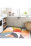 Alya Collection Multicolored Shapes Woven Base Modern Decorative Carpet Alya22 - 4