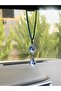 Glass Round Eyed Car Mirror Ornament Car Charm Evil Eye Protection - 2