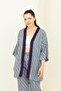 Navy Patterned Kimono - 2