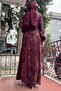 Claret Red Silk Dress - Zippered 36802 - 3