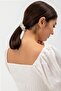 Pearl Decorated 2 Pieces Elastic Horsetail Hair Clip