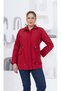 Red Rmg Large Size Trench Coat - Waist Lace-Up and Zip 9828 - 2