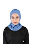 عمامة Hijab عادية منقوشة من سلسلة Visca - St 315 Denim Blue