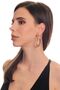 Women's Gold Color Lacquer Plated Studded Model Studded Heart Earrings - 3