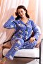 Winter Welsoft Plush Pearl Fleece Buttoned Pajama Set 'silky Texture' - 3