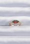 Adjustable Zircon Stone - Brass Gold Colored Watermelon Model Ring