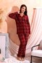 Winter Women's Shirt Fleece Pajama Set - Women's Buttoned Fleece Pajama Set - 7