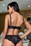 Kadın Siyah Dantel Bralet ve Slip Külotlu İç Çamaşır Takımı - 5