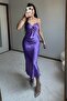 Purple SatinMidiZr Dress - 6