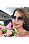 Lookup Smoked Laser Square Crystal Cut Women's Sunglasses - 4