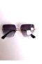 Lookup Smoked Laser Square Crystal Cut Women's Sunglasses - 6