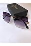 Lookup Smoked Laser Square Crystal Cut Women's Sunglasses - 8