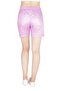 Women's Light Pink Pocket Elaborate Shiny Shorts - 3