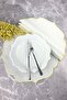 طقم تقديم أمريكي مكون من 4 قطع مطرز باللون الأصفر