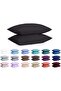 100% Cotton Ranforce Pillow Case - Black - Set of 2 50x70 -