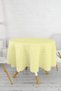 Yellow Colored Sequin Design Digital Printed Round Tablecloth - Diameter 140cm - 2