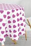 Heart Pattern Digital Printed Round Tablecloth - 3