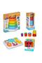 My Baby's First Toys Set of 4 Educational Toy - Bultak - Slatted Ring - Tower - Animals