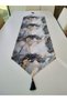 Gray Marble Patterned Runner - 4 Mustard Yellow Supla - 5