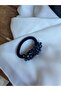 (G)navy blue Crystal Hair Rubber Buckle - 3