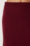 Women's Burgundy Polo Neck Knit Cardigan Skirt Set PF00090 - 6
