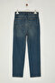 Lacivert Eskitme Efectli Baggy/90's Straight Fit Jeans Bol Kot Pantolon TMNSS24JE00012 - 7