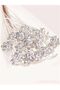 10Pcs Mini Crystal Stone Flower Design Hairpin Barrette Silver - Wedding Hair Accessory Bun Barrette