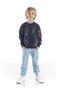 Boy's Robot Patterned Cotton Sweatshirt and Sweatpants Set - Ak2506