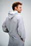 Men's Timeless Oversize Gray Hoodie Sweatshirt - 4