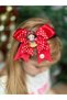 Design Luxury Red Polka Dot Plied Satin with Tail Bow Cotton Princess Fancy Crown Children's Crown - 3