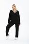 Women's Plus Size Two Yarn Fabric V-Neck Striped Suit - 7