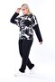 Women's Plus Size Two-Thread Fabric Seasonal Top Patterned Cross-Pocket Set - 2